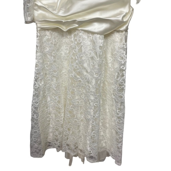 Alfred Angelo Ivory 1970s Wedding Dress Vintage 13 14 - Picture 9 of 16